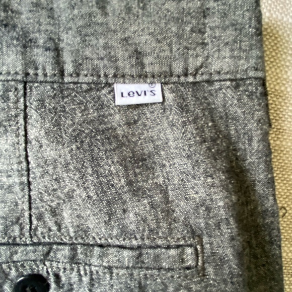 Levis Strauss Mens Grey Linen Blend Casual Vacation Summer Shorts-Sz-36 - Picture 4 of 15